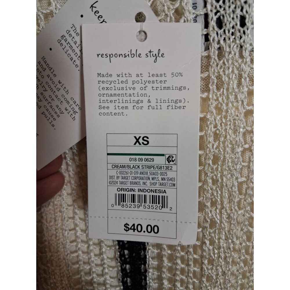 NWT A New Day Dress Knit Boho Business Casual Maxi Cream Size XS - Picture 5 of 5